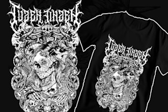 make a black and white horror design
