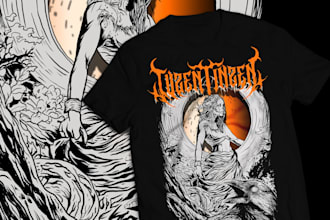 custom illustration designs for t shirts merchandise