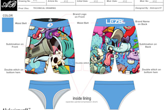create fashion apparel techpack ,and clothing flat designs