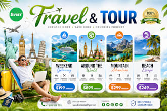 design tour, travel, summer, beach, pool, and cruise, yacht, boat party flyer