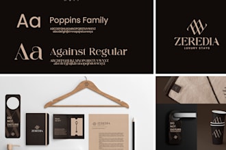 design minimalist logo with brand  identity and branding kit