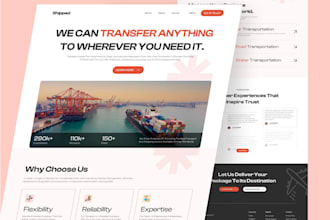 build logistics website, trucking website, cargo website, transport website
