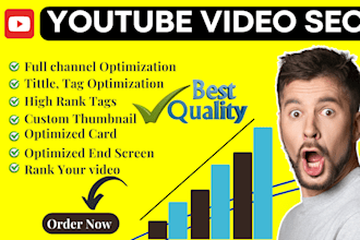 be your youtube video seo expert for video ranking