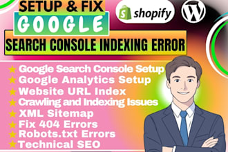fix broken links, 404 error, 301 redirect,schema markup,and all technical error