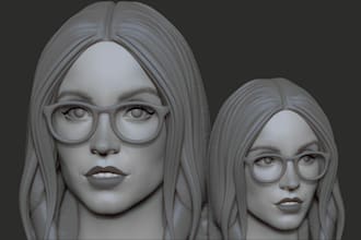 do 3d realistic head bust model 3d portrait character design 3d printing models