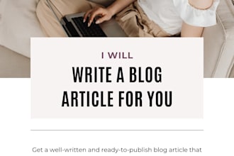 write a blog article for you