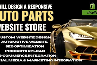 design auto part shopify store, auto part shopify website automobile