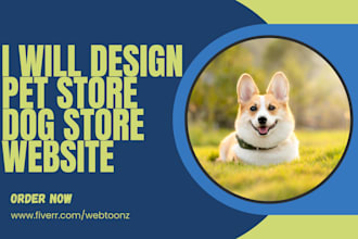 design a puppy dog website or pet store