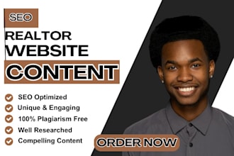 write SEO real estate website content realtor website content idx website copy