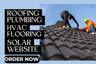 design roofing solar plumbing construction flooring hvac website leads and logo