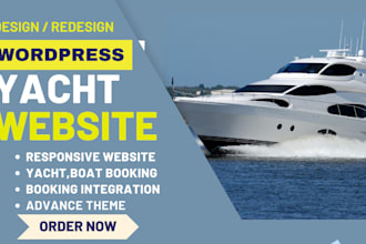 design a boat rental yacht rental, yacht booking, cruise, pontoon rental website