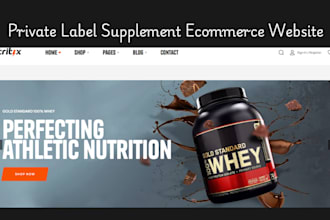 build health supplement website nutrition shopify store vitamin ecommerce websit