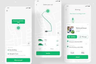 develop ridesharing app, taxi booking app, carpooling app , car rental app