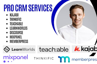 setup kajabi thinkific teachable learnworlds discourse mixpanel memberpress crm