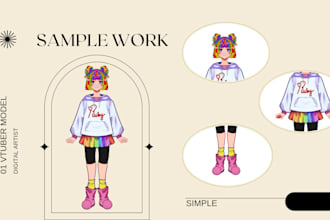 draw you a vtuber model ready to rig
