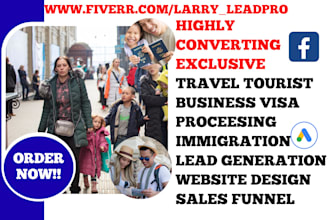 generate travel tourist business visa processing immigration lead and website