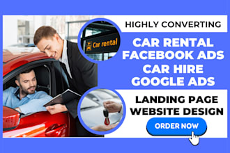 generate high converting car rental leads car hire landing page car hire website