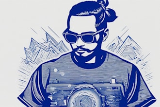 create awesome linocut style t shirt design for you