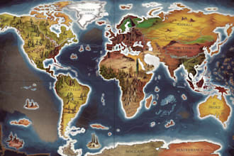 create a world or regional medieval or fantasy map for you