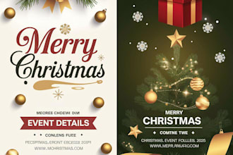 design custom greeting  birthday christmas holiday or any invitation cards