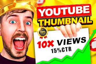 design attractive amazing viral youtube thumbnail in 2hrs