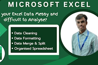do cleaning, formatting, merge and split excel data