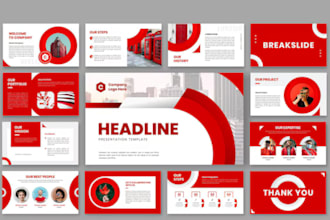 design modern business powerpoint presentation pitch deck and investor salesdeck