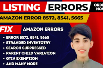 fix amazon listing errors8541,8572,5665,approve  gtin
