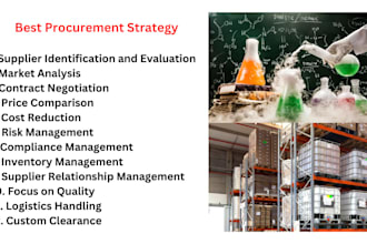 help you to do chemical procurement, sourcing and logistics for your business