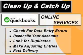 do accounting cleanup and catch up using quickbooks online