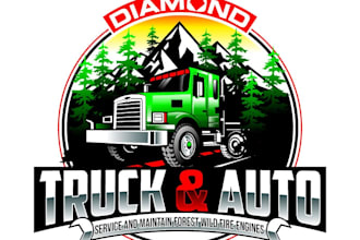 design modern truck repair logo