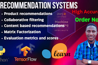 build ai recommendation system using machine learning deep learning data science