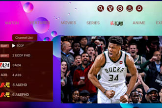 build iptv player app with xtream codes, android TV, firestick and web