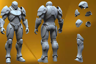 do 3d cosplay armor, helmet, mask and props 3d cosplay model stl for 3d printing