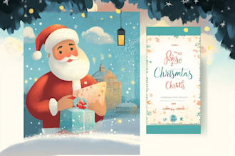 do attractive , christmas holiday new year card