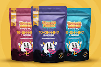 create cannabis packaging, weed pouches, mylar bags, and cbd label design