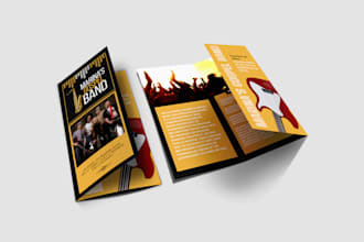 design impactful tri fold brochures, company profile,