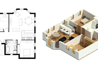 create professional 2d and 3d floor plans with fast delivery