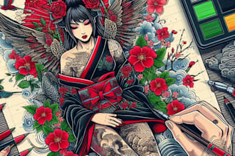 desing professional japanese tattoo