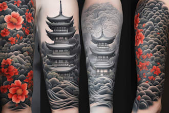 create your unique and professional japanese tattoo design