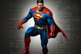 draw custom superhero character