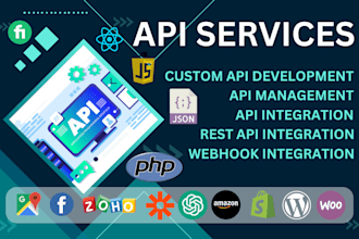 develop and integrate 3rd party API, rest API, or webhooks
