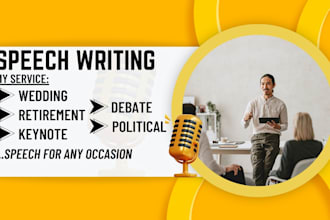 write you the perfect speech for any occasion, wedding, best man speech, keynote