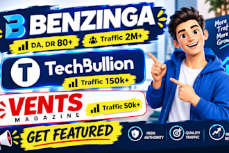 write publish your article on benzinga,com techbullion,com ventsmagazine,com