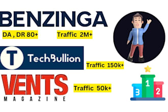 write publish your article on benzinga,com techbullion,com ventsmagazine,com