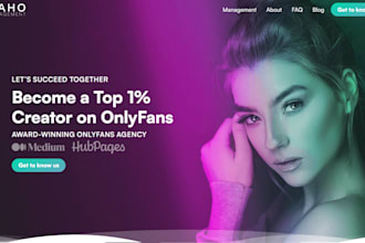 create onlyfans agency website, onlyfans management website, agency website