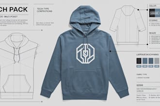 design fashion apparel clothing tech pack, flat sketch techpack for manufacture
