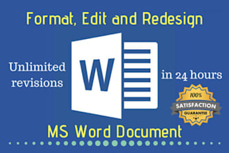 design, edit format your word document urgently