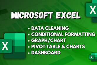 create professional excel chart, graphs, pivot tables, dashboard