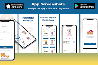 design app screenshots for app store and play store
